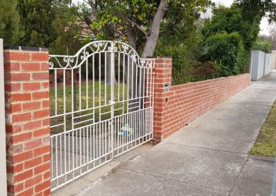 brick fence rebuild
