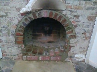 brick fireplace arch rebuild